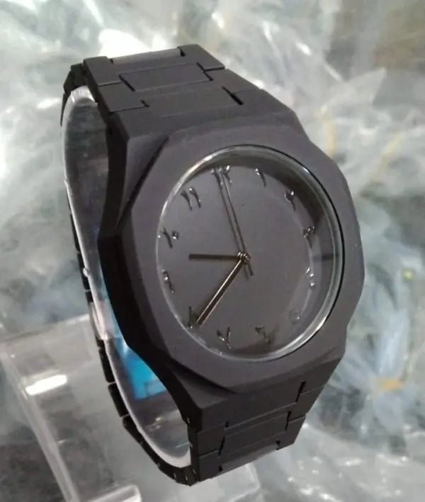 Black Aura Quartz Watch – Stylish Analog Watch for Men & Boys - zamzam perfume
